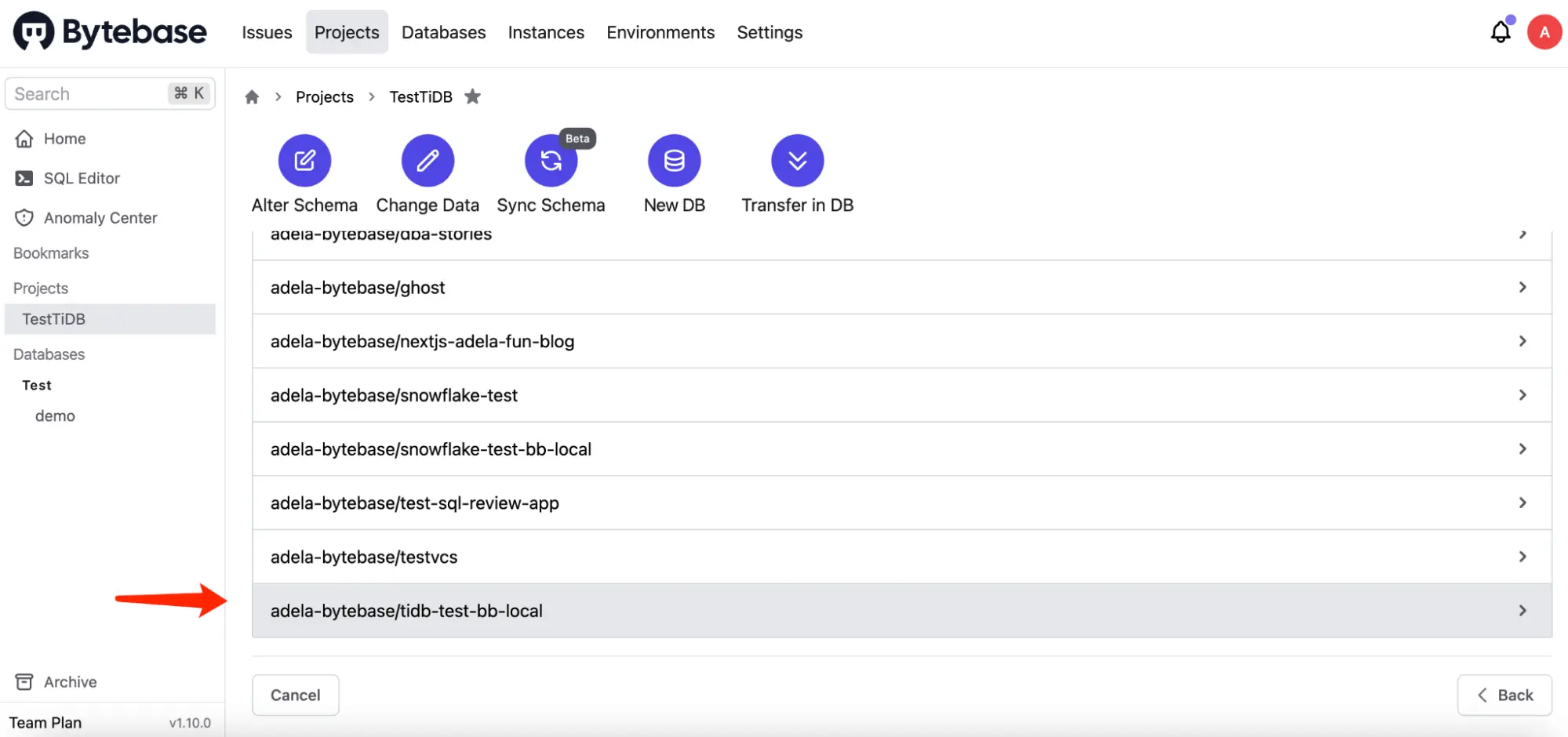 proj-testtidb-choose-repo