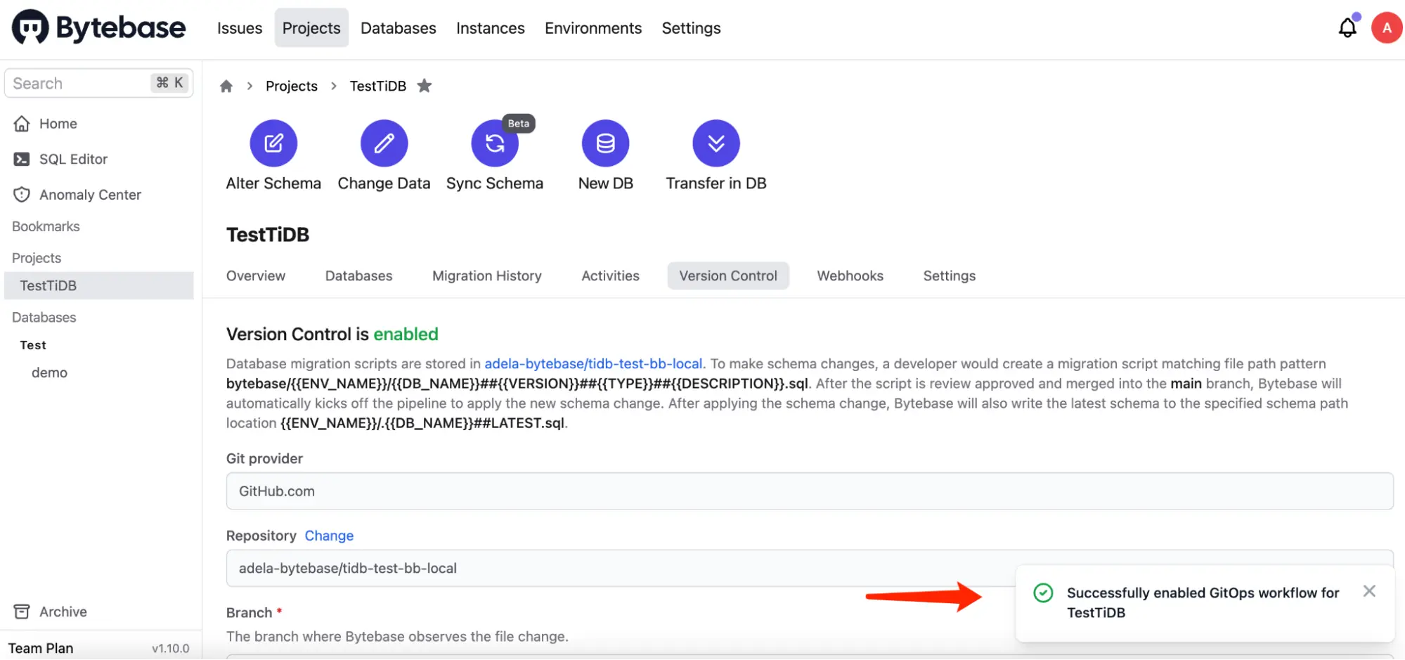 proj-testtidb-gitops-enabled
