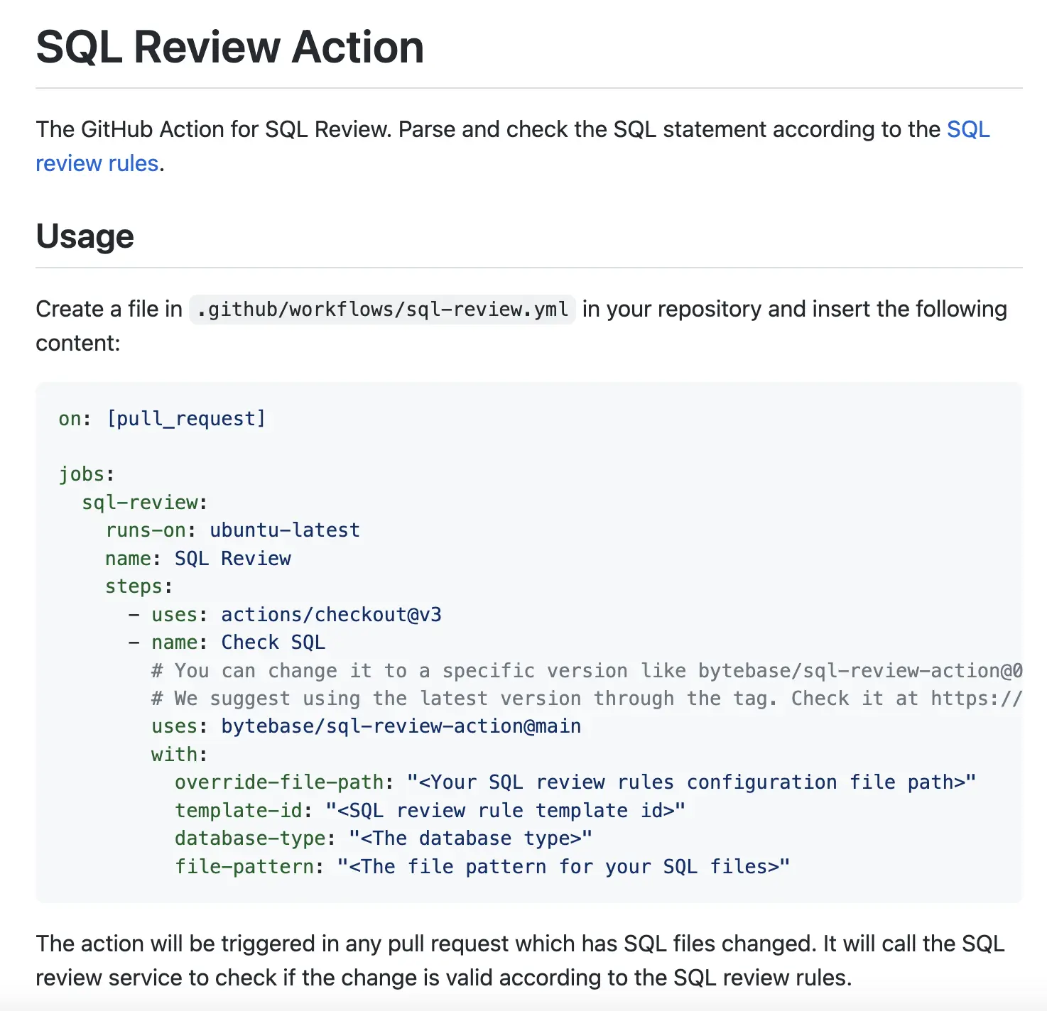 sql-review-actions